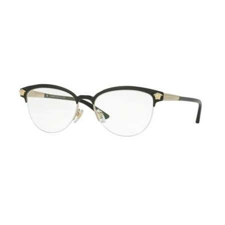 VERSACE Eyeglasses VE 1235 1371 Black/ Pale Gold 53MM