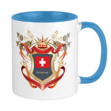 

CafePress - Swiss Flag Emblem Mug - Ceramic Coffee Tea Novelty Mug Cup 11 oz