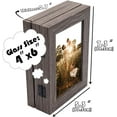 thumbnail image 3 of Golden State Art 3-Opening 4x6 Trifold Hinged Tabletop Display Picture Frame, Gray, 1-Pack, 3 of 6