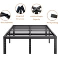 thumbnail image 3 of COMASACH 18 Inch Full Metal Bed Frame - Heavy Duty Black, No Box Spring Needed, Easy Assembly, Under Bed Storage, Noise Free Mattress Support up to 2000Lbs, 3 of 8