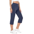 thumbnail image 3 of Purcolt Women's Capri Pants Soft Tummy Control High Waist Workout Sweatpants Summer Causal Cropped Pants Lounge Pants with Pockets, 3 of 8
