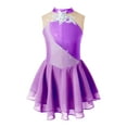 thumbnail image 3 of Aislor Kids Girls Leotard Dance Dress Floral Lace Mesh Patchwork Ballet Modern Lyrical Costume, 3 of 7