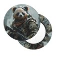 thumbnail image 3 of Round Bar Stool Seat Covers, Surreal Panda Warrior Elastic Round Chair Cover Stool Seat Slipcover Bar Stool Cushions Round Pad for 12-14 inch, 3 of 7