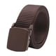 thumbnail image 5 of Cinturón de lona Hugo unisex con hebilla plateada café militar, 5 of 6