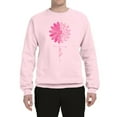 thumbnail image 2 of Wild Bobby, Faith Pink Ribbon Sunflower, Breast Cancer Awareness, Unisex Crewneck Graphic Sweatshirt, Light Pink, Medium, 2 of 5