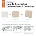 thumbnail image 4 of Classic Accessories Montlake 23 x 23 x 5 Inch (seat)/21 x 20 x 4 Inch (back) Cushion Set, Beige, 4 of 16