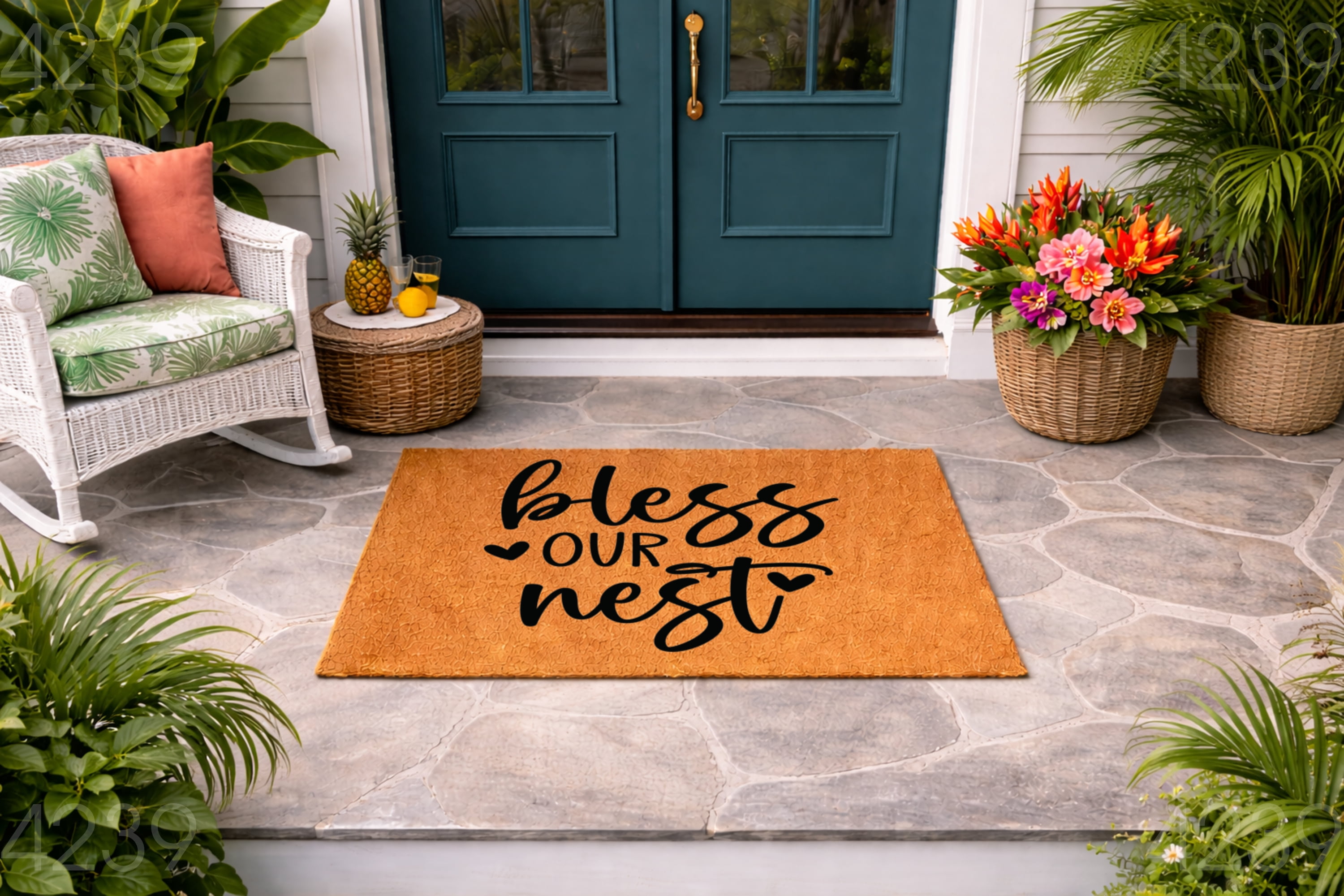 Bless Our Nest, Doormat - Brown Coir PVC Outdoor Doormat (24x72 inches) 4239