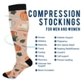 thumbnail image 2 of FORMRS Womens Knee High Socks Casual Long Thick Travel Daily Wear, 2 Pairs, Pink Fall Coffee, 2 of 6