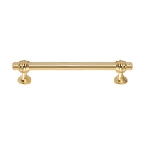 Utopia Alley 10pcs Athen Pull Handle - Decorative Cabinet Drop Pull Handles- Vintage Cabinet Hardware with Hand Finished Polished Gold - Metal Drawer Pull Handle, 5.0" Center to Center