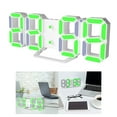 thumbnail image 3 of Abbracc USB LED Desk Wall Table Clock Green White+Green, 3 of 5