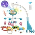 thumbnail image 1 of Musical Baby Crib Mobile with Projection Function & Night Light,Blue Hanging Rotating Rattles Remote Control Music Box,Toy for Infants 0-18 Months, 1 of 6