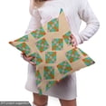 thumbnail image 5 of Ambesonne Geometric Fabric by the Yard Upholstery, Colorful Boho Squares Art, 2 Yards, Dark Coral Fern Green, 5 of 5
