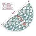 thumbnail image 3 of Rocae Gouache Flowers for Christmas Tree Skirt with Pom Pom Trim for Holiday Party for Holiday Home Decor Indoor Outdoor-36", 3 of 7