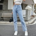thumbnail image 2 of Vedolay Women's Pants Womens Jeans High Waisted Wide Leg Baggy Casual Denim Pants,Light Blue S, 2 of 4