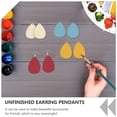 thumbnail image 2 of Pungan Unfinished Wood Teardrop Earring Blanks 50Pcs DIY Jewelry Making Home Decor,2.17"X1.46"X0.08", 2 of 10