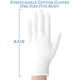 thumbnail image 3 of Guantes gruesos de algodón blanco 10 pares talla XL Adepaton YBY068-3, 3 of 3