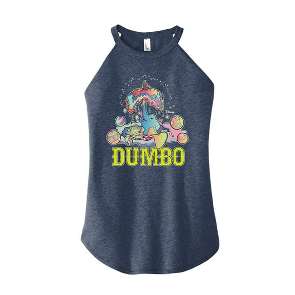 Disney - Dumbo - Psychedelic Dream Cloud - Juniors High Neck Tank Top