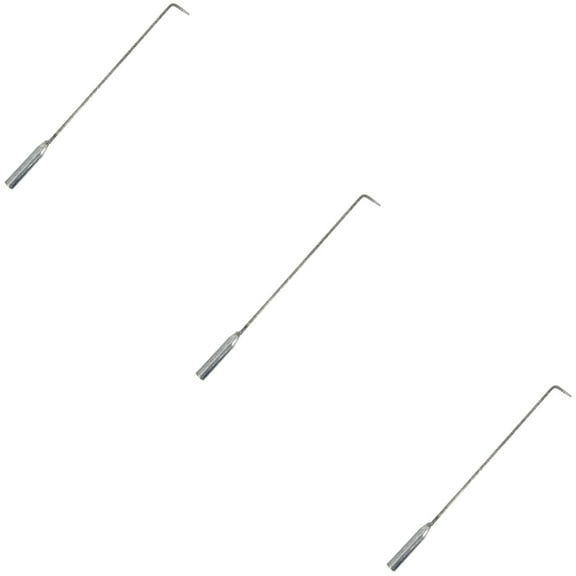 3 PCS Firepit Accessories Coal Hook Camping Barbecue Metal Fireplace Poker Make Iron