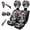 Wolf American Flag, variant on Jeiento Sunflower Car Seat Covers Full Set 11 PCS, Front Back Car Seat Covers Keychain Headrest Cover Coasters Handbrake Cover Gear Shift Knob Cover Auto Accessories for Women Men