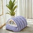 thumbnail image 4 of Cute Cat Beds For Indoor Cats - 2 In 1 Large Cat Cave Bed For Puppy And Small Dog Cozy Kitten Tent With Non-Slip Bottom Cat Bed, 4 of 6