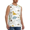 thumbnail image 2 of Daiia Dinosaur Printed Men's Tank Tops,Casual Soft Sleeveless Gym Muscle Shirts Bodybuilding Tee-Medium, 2 of 8