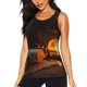 thumbnail image 1 of Fotbe Cozy Tree Hole Cabin Blusas Sin Mangas para Mujer – Estilo Casual, Corte Suelto, Slim-Fit, Cuello Redondo Deportivo, Tops de Verano para Gimnasio y Yoga-X-Large, 1 of 7
