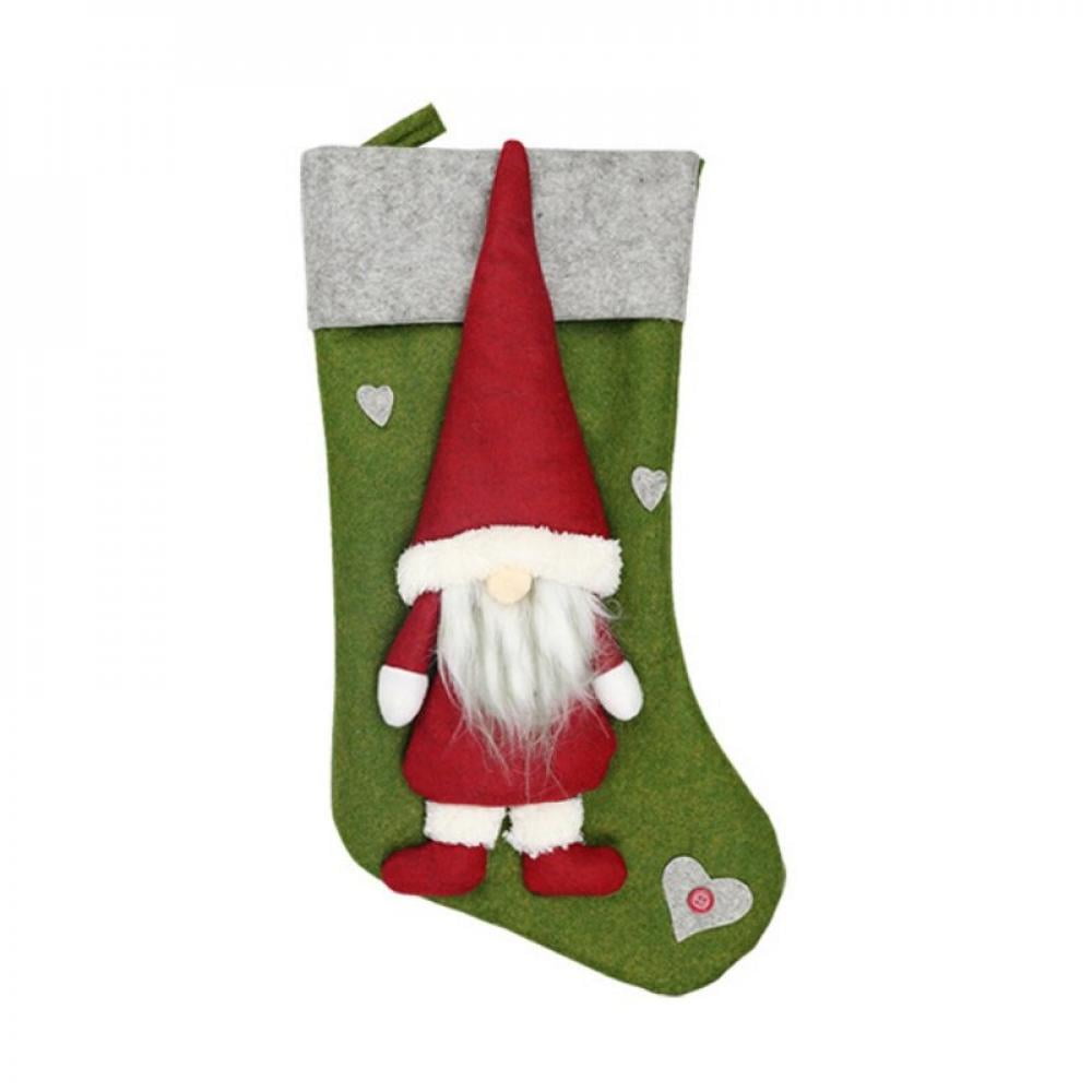 Details about   Christmas Sock Gift Candy Bag Ornament Pendant Large Stocking Gift Home Decor 