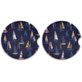 thumbnail image 2 of FREEAMG 2 Pack Cartoon Sailboat Car Cup Holder Coaster Anti Slip Car Coasters Drink Coaster Cute Auto Interior Accessories for Women & Men 2.5", 2 of 6
