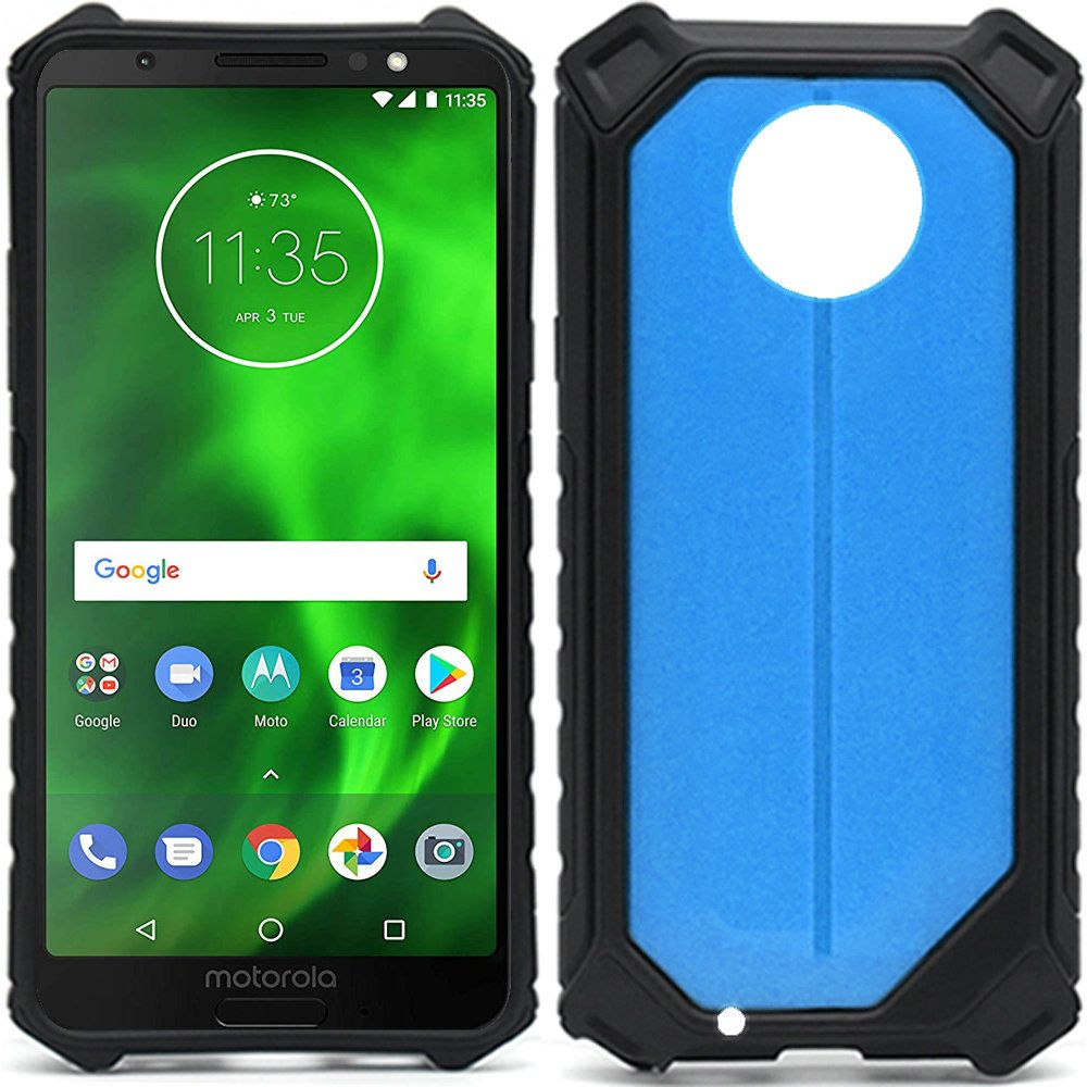 For G7 Play T Mobile Revvlry Dynamite Shockproof Hybrid With Ultra Raised Edge Protection Cover Blueblack Walmart Com Walmart Com
