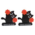 thumbnail image 1 of Creative Refrigerators Magnetic Stickers Black Cat Decoration Handkerchief Refrigerator Magnets, 1 of 1