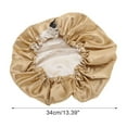 thumbnail image 2 of Unique Bargains 1 Pc Women Adjustable Double Layer Shower Cap for Bathroom Hotel Champagne, 2 of 6