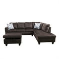 thumbnail image 6 of Aukfa Sectional Sofa, Living Room Couch with Storage Ottoman, Right Facing Chaise, Flannel, Espresso, 6 of 10