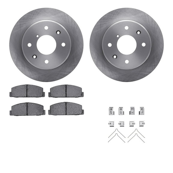 Dynamic Friction Company Rear Brake Rotors with 5000 Advanced Brake Pads includes Hardware 6512-80109