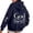 Navy, variant on Bibifish Womens Drawstring Hoodies With Back Graphic Long Sleeve Hoodies Pocket Oversized Fit Casual Inspirational Based Pullover Tops