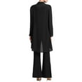 thumbnail image 3 of Linjinx Women's Wedding Guest Pant Suit 3 Piece Mother of Bride Dress Sets Plus Size Cocktail Party Gown Black 3XL, 3 of 7
