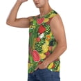 thumbnail image 3 of Balery Fruits Vegetables And Berries Men's Sleeveless Muscle Shirts Workout Tank Top, Moisture Wicking, Odor Protection-3X-Large, 3 of 8