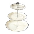 thumbnail image 2 of Soporte para estante de alimentos Soporte para cupcakes, Soporte para pasteles de varias capas, Soporte redondo para frutas fácil de limpiar L 3 niveles blanco, 2 of 9