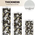 thumbnail image 4 of Black White Gold Marble Pattern Kitchen Rugs Sets Of 3,Kitchen Runner Rugs Non Skid Washable,Decorative Kitchen Floor Mats for Kitchen,Sink,Laundry,17"x30"+ 17"x47" + 17"x59", 4 of 6