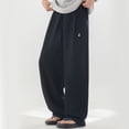 thumbnail image 6 of Akiihool Wide Leg Pants for Men Men's Straight Fit Stretch Cargo Pant Casual Winter Pants Black,M, 6 of 7