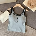 thumbnail image 2 of SHITINN Compression Top Men 1xl Tops for Women Shelf Bra Camisoles Adjustable Spaghetti Strap Tank Tops Basic Layer, 2 of 5