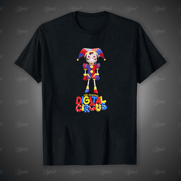 Pomni from The Amazing Digital Circus (TADC) Cartoon Fan Art Unisex T-Shirt, up to size 5XL