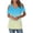 Yellow, variant on CHUMUD Womens Cold Shoulder Tops Gradient Color V Neck Short Sleeve Summer T Shirts Basic Tees
