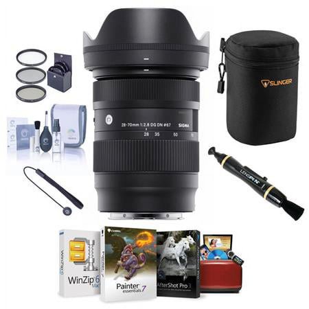 UPC: 0192223195479 | 28-70mm f/2.8 DG DN Contemporary Lens for Leica L  Bundle with Corel Mac Software Suite  67mm Filter Kit  Lens Pouch  Lens Cleaner  Cleaning Kit  Lens Cap Tether