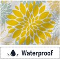 thumbnail image 4 of Yellow Flower Shower Curtain Dahlia Shower Curtain for Bathroom Sage Green Floral Shower Curtain Pinnata Wildflower Washable Waterproof Fabric Hotels Bathroom Decor with 12 Hooks 72" X 72", 4 of 6