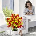 thumbnail image 6 of Artificial Fall Morning Glory Flowers With Ground Stake, Orange Red Yellow Autumn Garden Flower Decor For Yard Patio Porch Cemetery Thanksgiving, 6 of 7