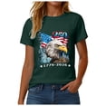 thumbnail image 5 of Duqingm America 250 Merchandise USA Shirts for Women 250 Years American Flag Shirt 4th of July Tshirt Patriotic Tees Casual Graphic Tops Dark Green,3XL, 5 of 7