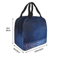 thumbnail image 3 of Lsque Retro Blue Glitter Pattern Lunch Bag Women/Men Insulated Lunch Box,Small Leakproof Cooler Food Lunch Containers Reusable High Capacity Lunch Tote Bags, 3 of 6