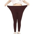 thumbnail image 5 of Plus Size Women's Yoga Pants - High Waist Hip Lifting Workout Leggings (XL-5XL, 18 Colors) | Yubnlvae (Wine | 5XL), 5 of 6