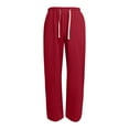 thumbnail image 3 of Pantalons Décontractés pour Femmes, Taille Haute, Jambes Larges, Design Polyvalent pour Usage Quotidien et Style de Rue sur Plateformes, 3 of 3