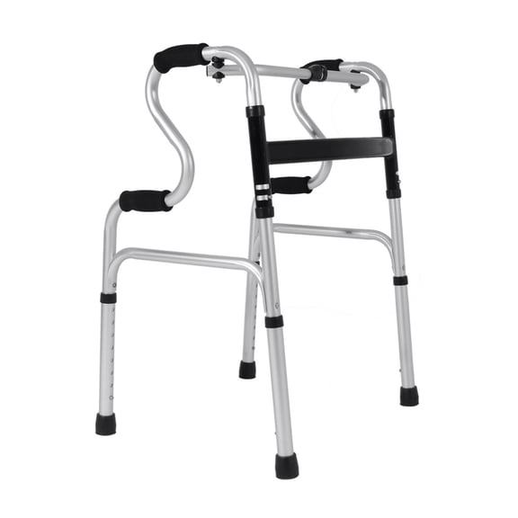 Easwe Standard Folding Walker for Seniors & Adults Lightweight Sturdy and Durable Foldable Walker Supports up to 350 lbs Adjustable Height (29.3"-36.4")